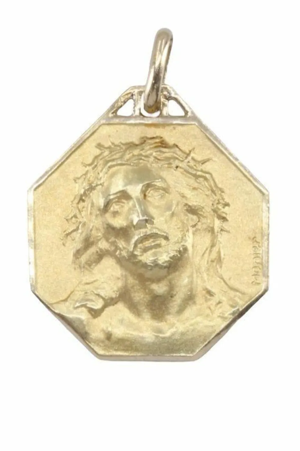 Médaille Christ or jaune Emile Monier