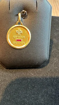 Médaille d’amour Augis diamants et rubis de synthèse
