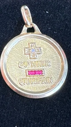 Médaille d’amour Augis diamants et rubis de synthèse