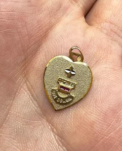 Médaille d’amour coeur 2 ors