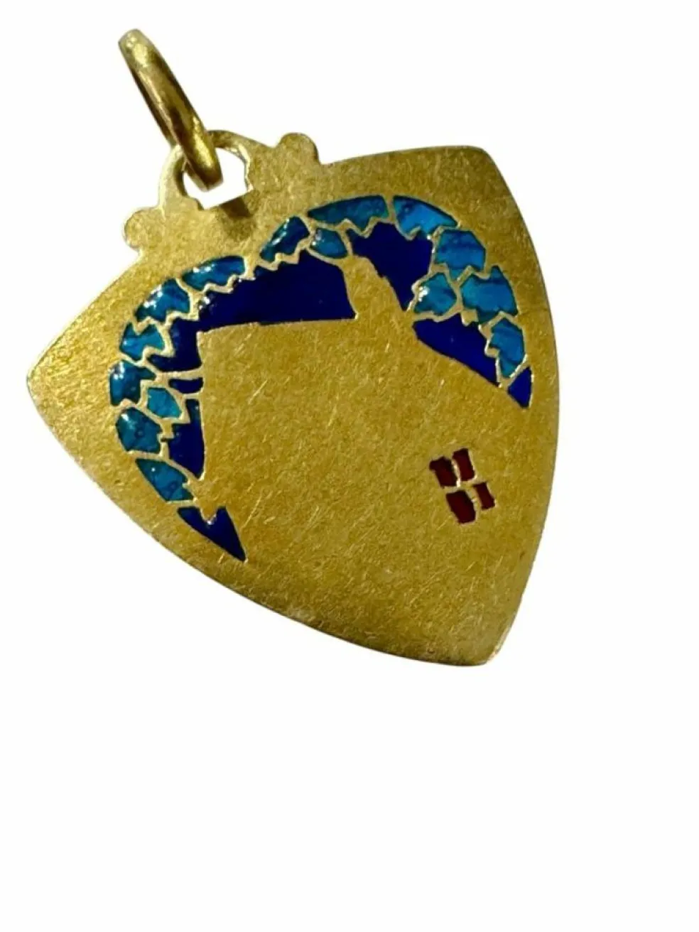Médaille d'Amour- une Chaumière et un Coeur, or et émail