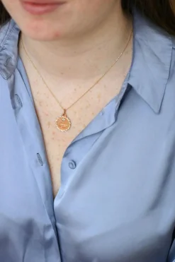 Médaille d'amour vintage A.AUGIS en or rose