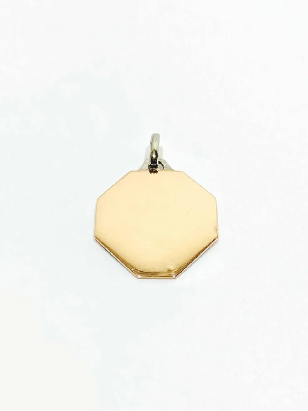 Médaille de la vierge en or rose et blanc