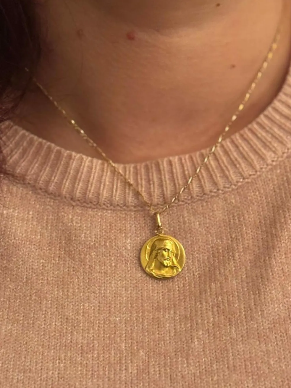 Médaille du Christ en or jaune
