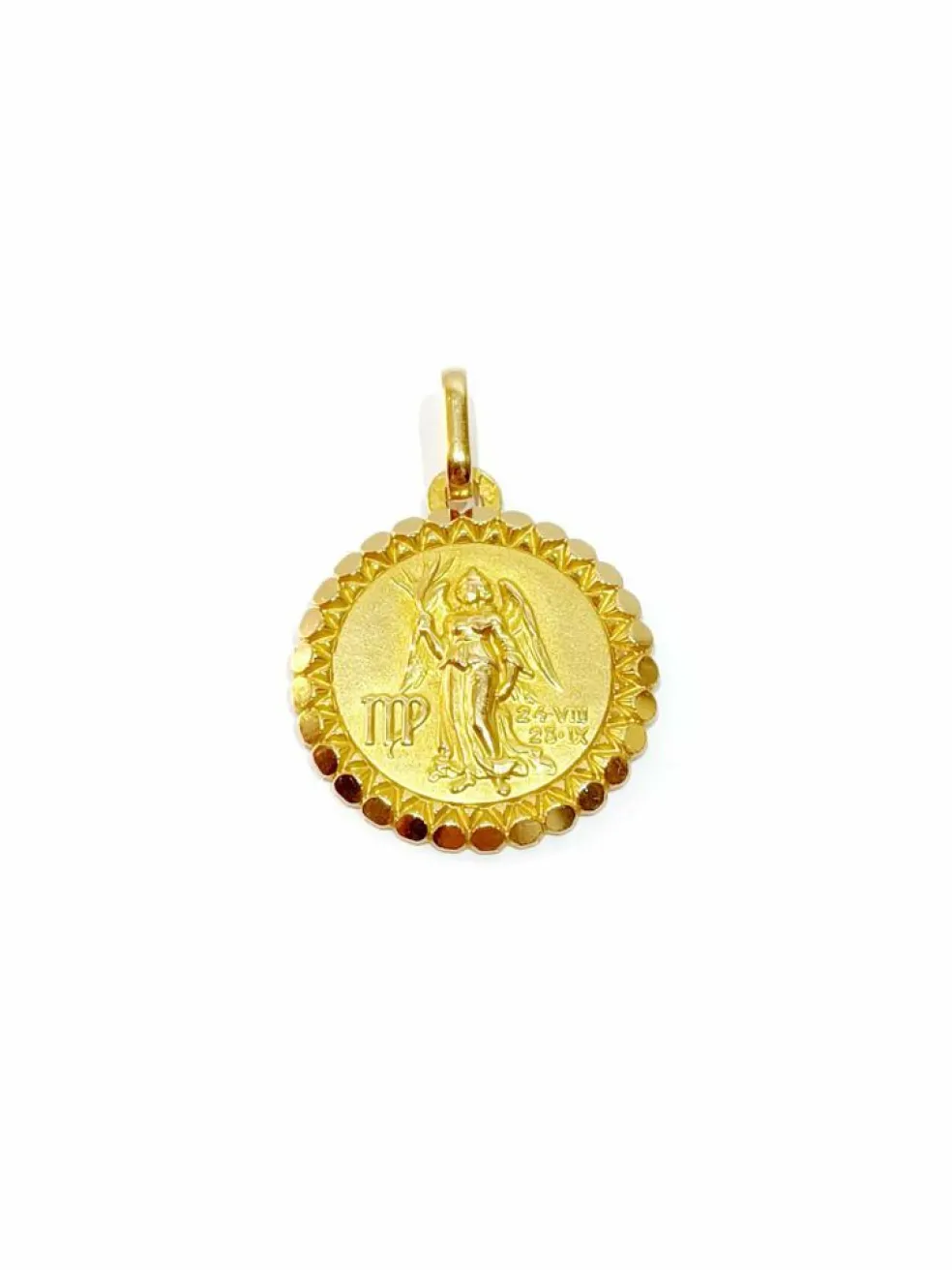Médaille du zodiac vierge or jaune