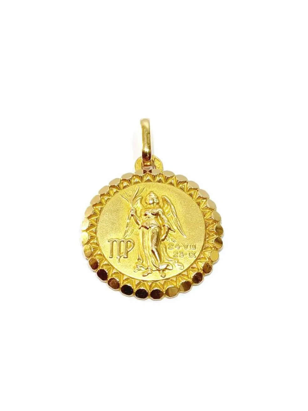 Médaille du zodiac vierge or jaune