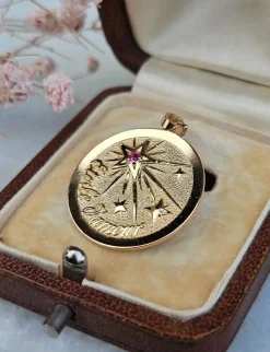 Médaille Etoile d'amour or jaune