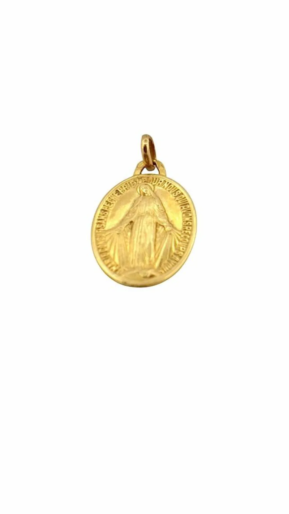 Médaille miraculeuse en or jaune 18 carats