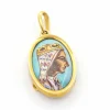 Médaille Montserrat Or jaune Email