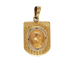 Médaille Or Jaune Art-Nouveau Vierge Marie