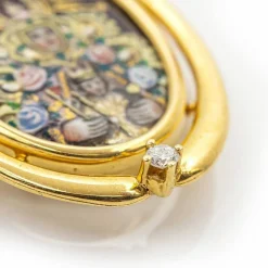 Médaille Or jaune Email de la Vierge de Montserrat