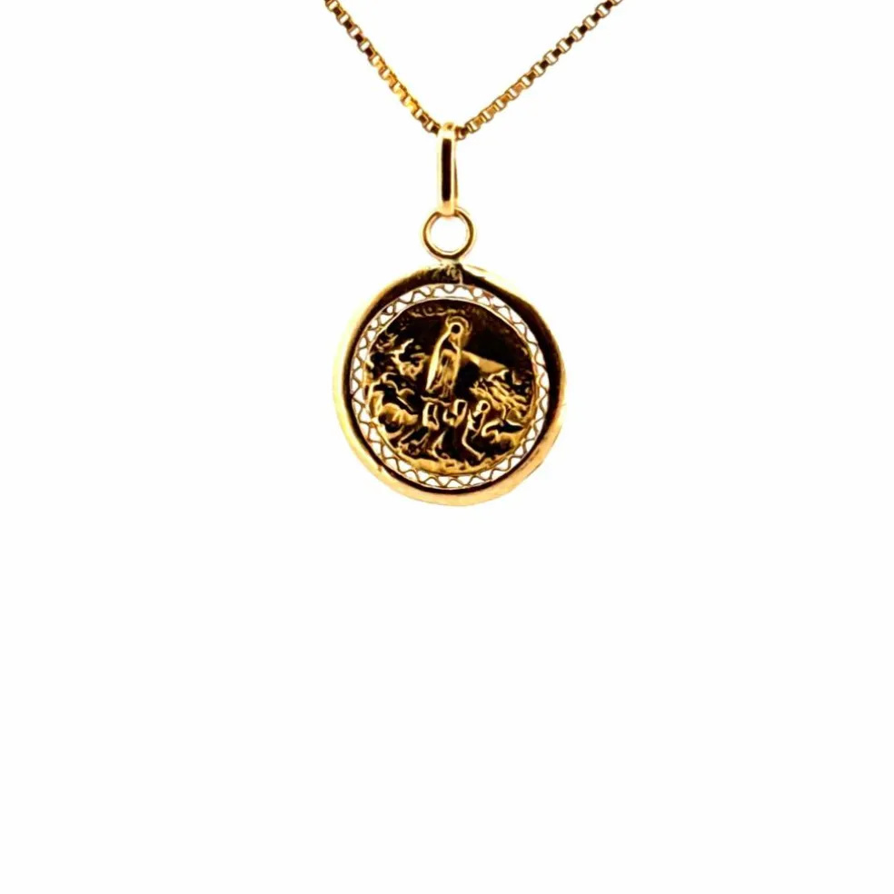 Médaille Or Jaune 18k Marie