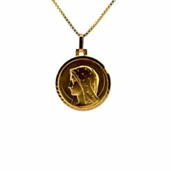 Médaille Or Jaune Marie 18 k
