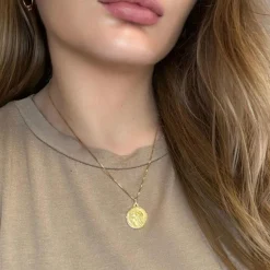 Médaille Or Jaune Marie 18 k
