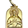 Médaille or jaune Sacré coeur / Vierge à l’enfant
