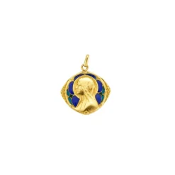 Médaille or jaune Vierge Marie