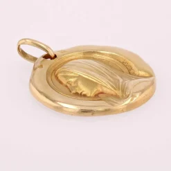 Médaille or jaune Vierge Marie Augis