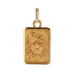 Médaille or rose signe cancer