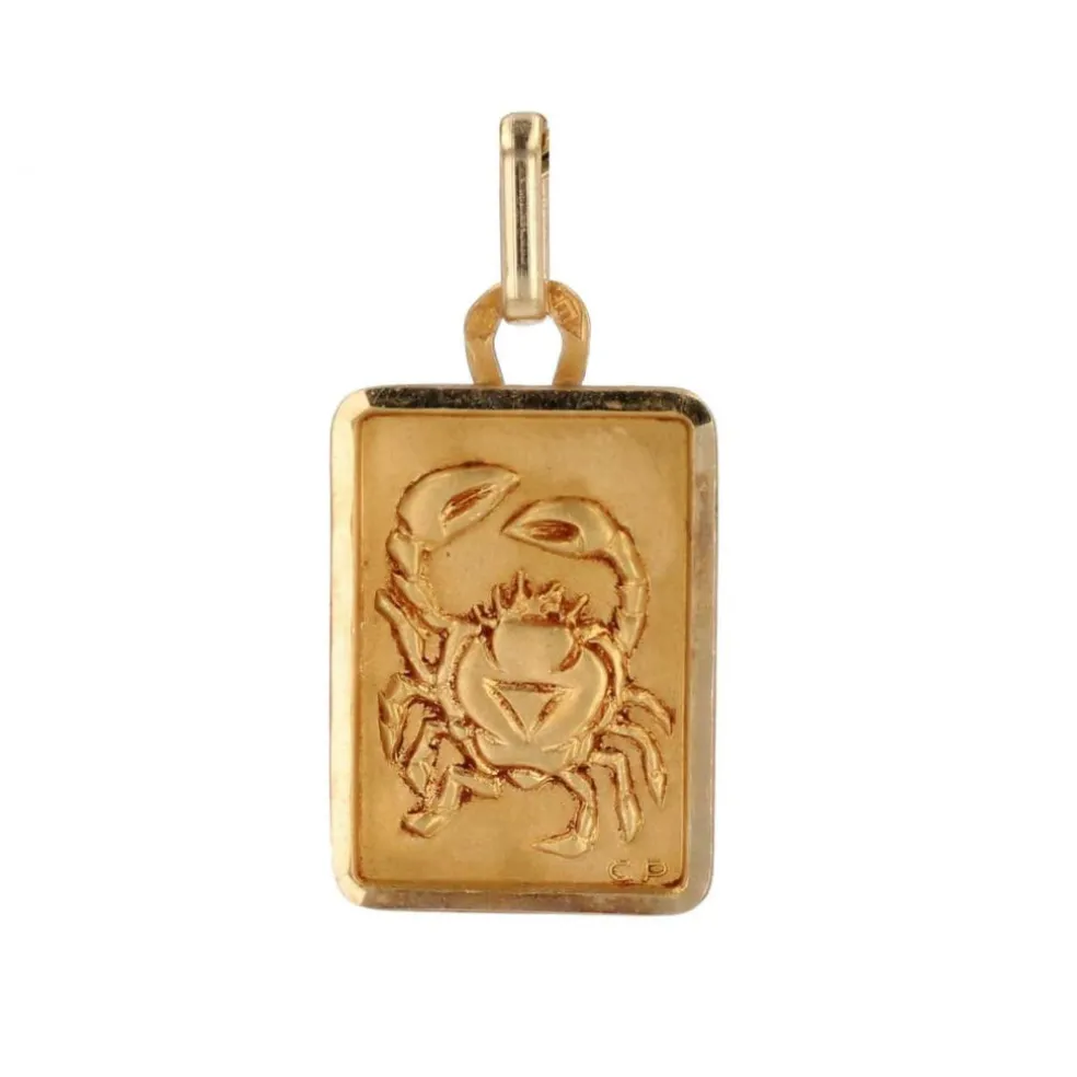 Médaille or rose signe cancer