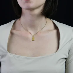 Médaille or rose signe cancer