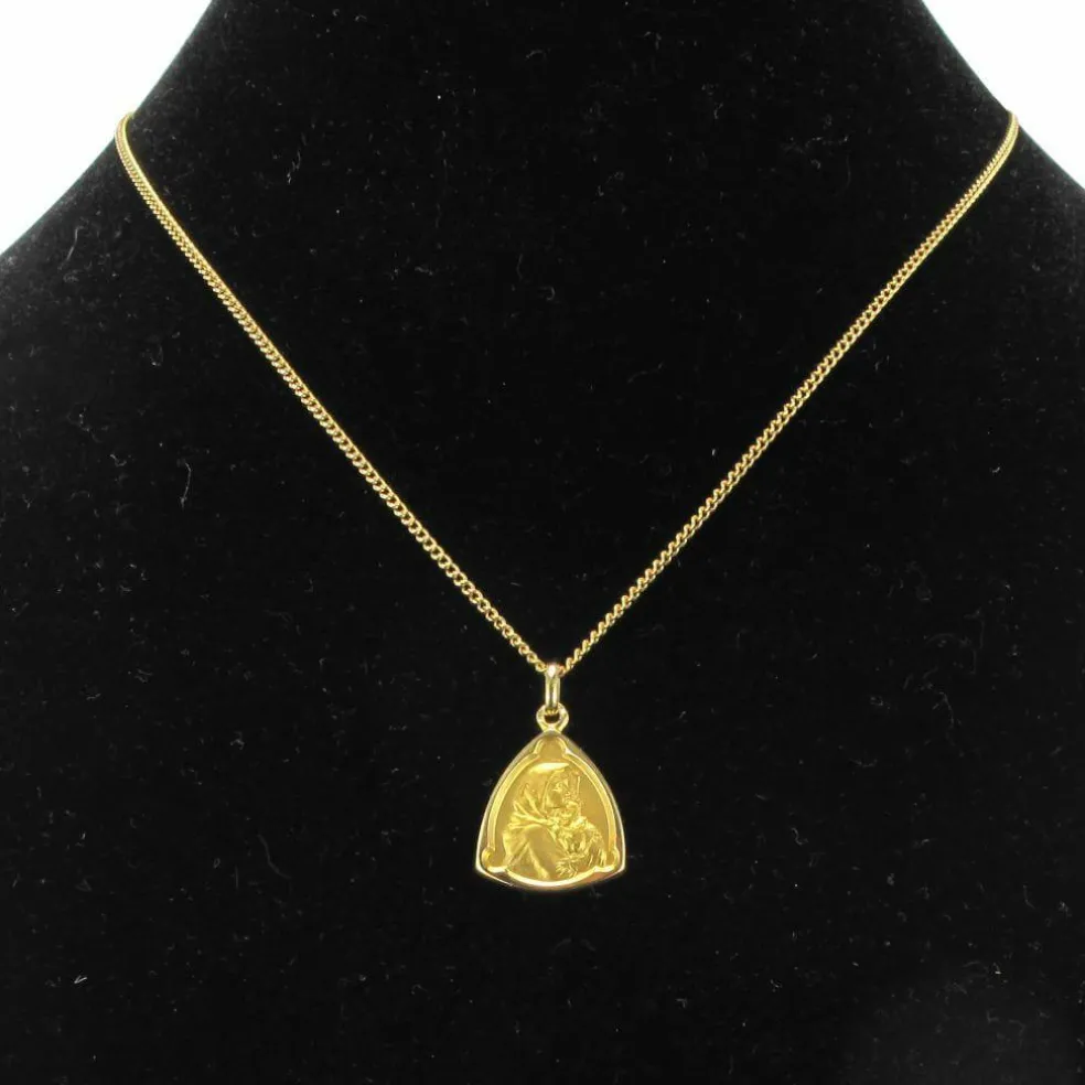Médaille or vierge à l'enfant