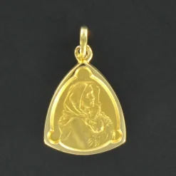 Médaille or vierge à l'enfant
