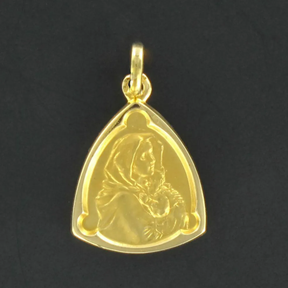 Médaille or vierge à l'enfant