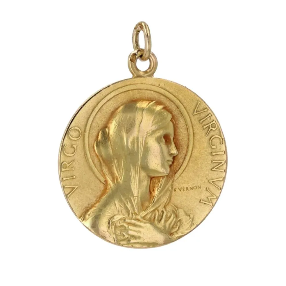 Médaille or Vierge Marie signée Vernon