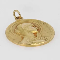 Médaille or Vierge Marie signée Vernon