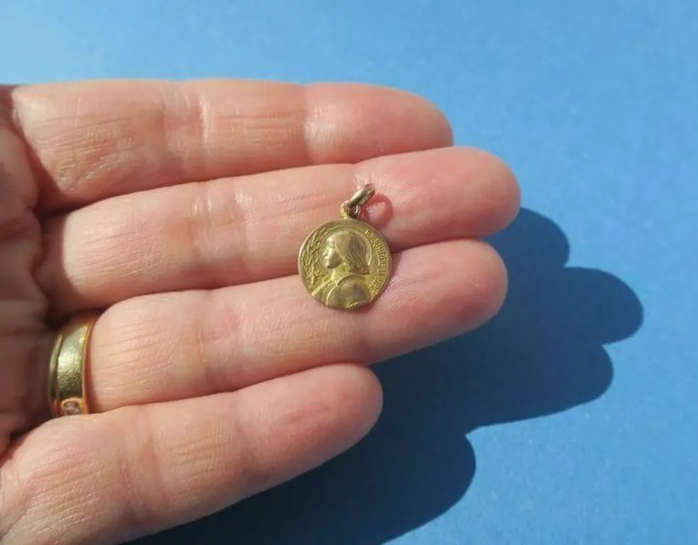 Médaille pendentif Jeanne d’Arc biface