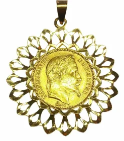 Médaille porte pièce 20 francs or Napoléon III
