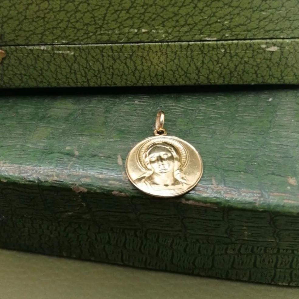 Médaille religieuse Maria or jaune
