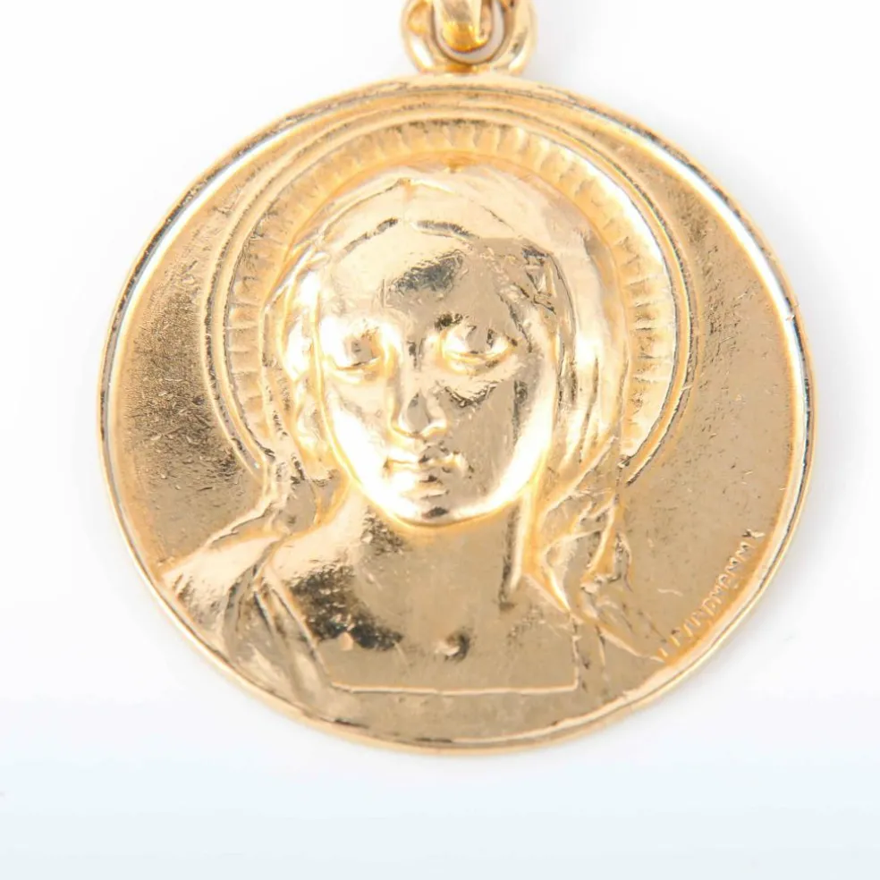 Médaille religieuse Maria or jaune