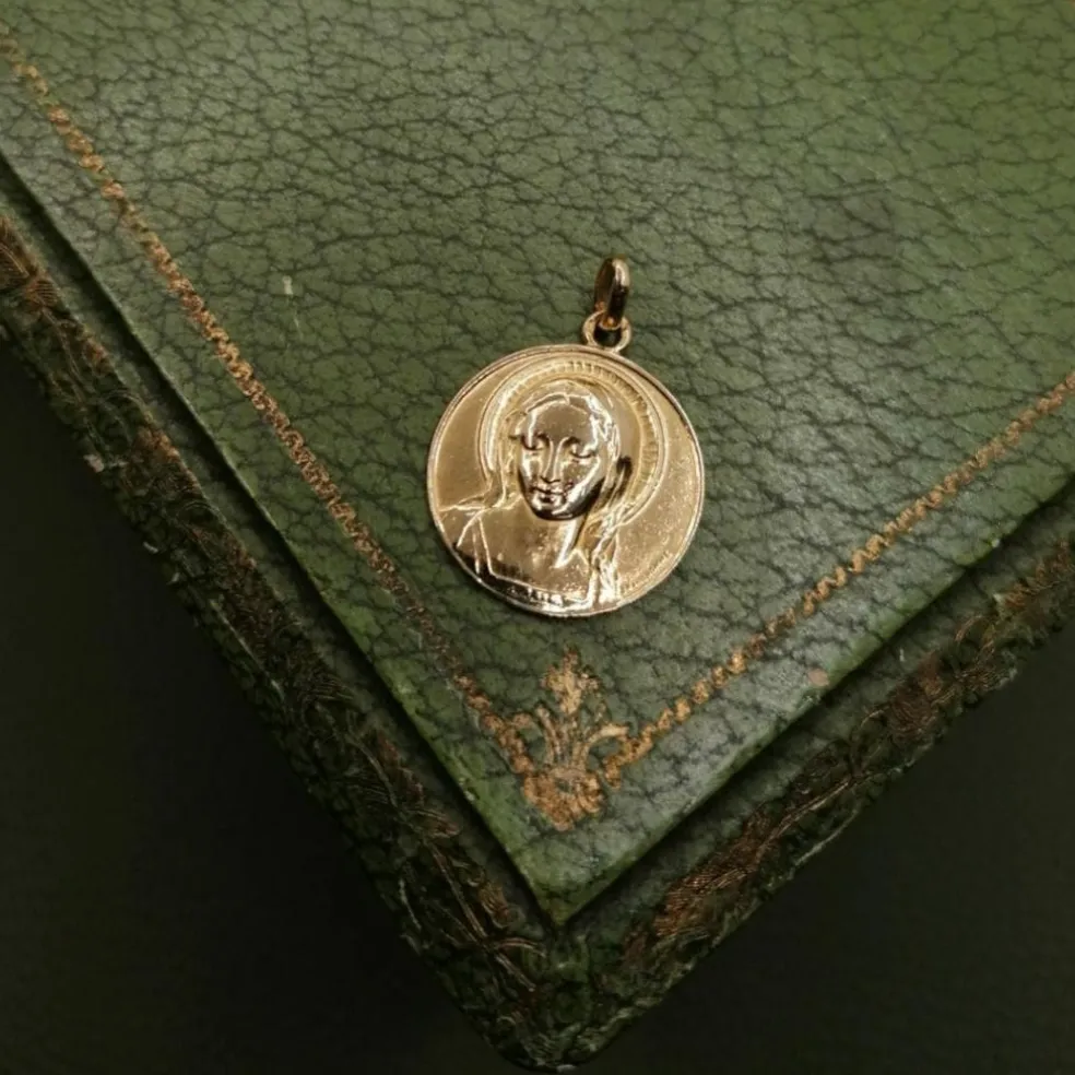 Médaille religieuse Maria or jaune