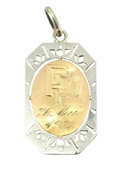 Médaille Religieuse Vierge Art Déco Signée Dropsy