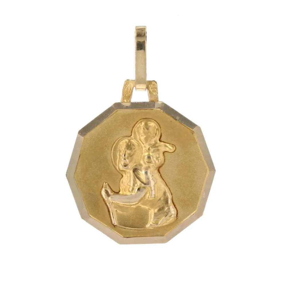 Médaille Saint Christophe or jaune