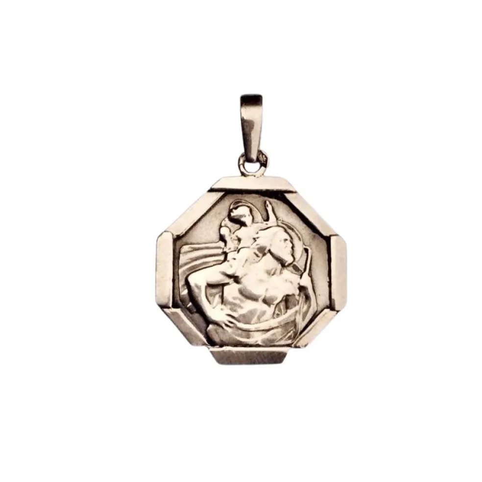 Médaille Saint Christophe Or Rose
