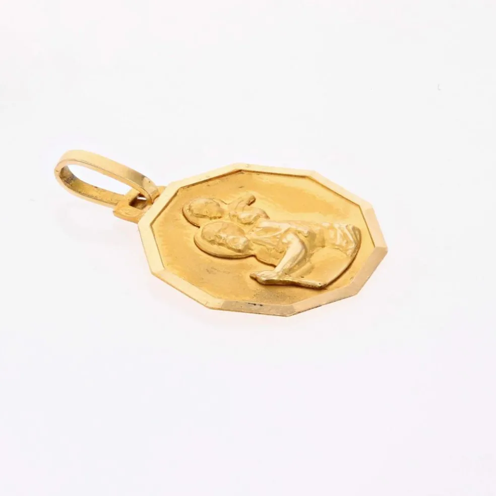 Médaille Saint Christophe or jaune
