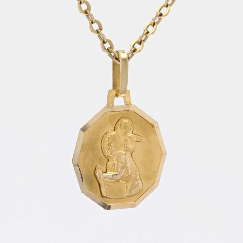 Médaille Saint Christophe or jaune