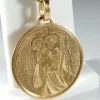 Médaille Saint Joseph en or guilloché