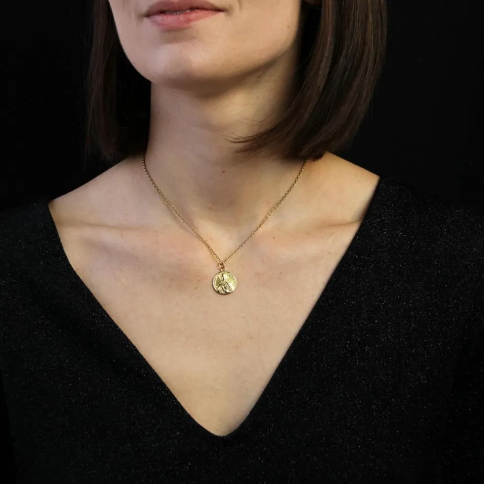 Médaille Sainte Bernadette or jaune