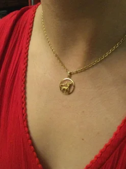 Médaille Taureau Or Rose et Jaune