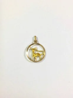Médaille Taureau Or Rose et Jaune