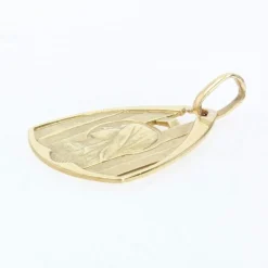 Médaille triangulaire or jaune Vierge auréolée