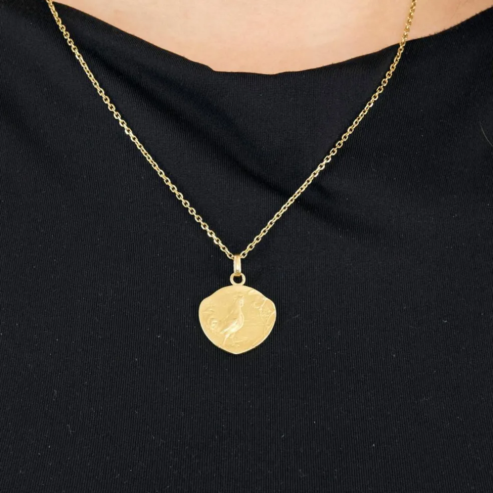 Médaille Vercingétorix & Coq en or jaune