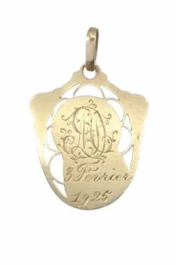Médaille vierge art-déco
