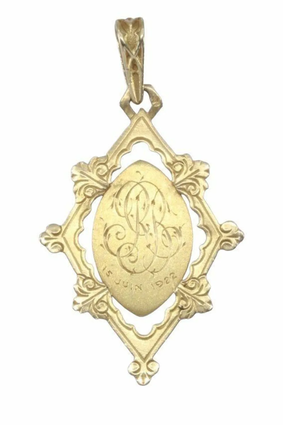 Médaille vierge art-déco