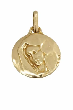 Médaille Vierge au voile signée Augis