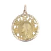 Médaille Vierge auréolée ajourée en or rose