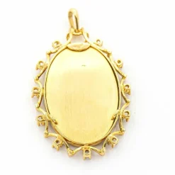 Médaille Vierge Email Or jaune Diamants